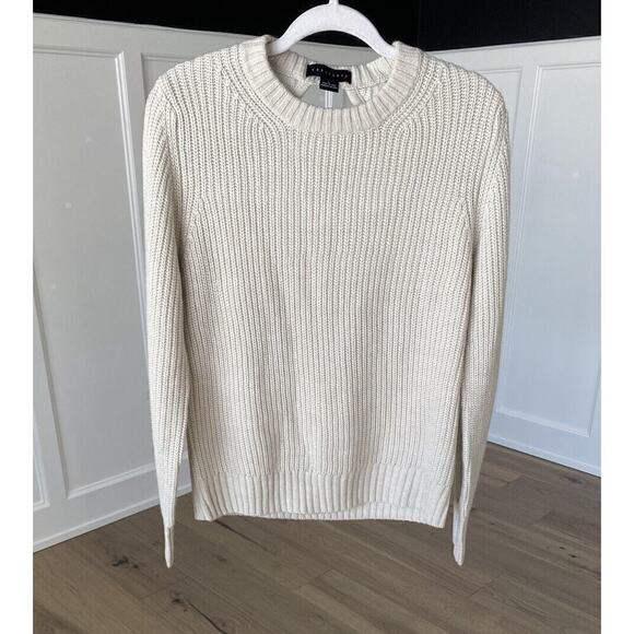 Sanctuary Womens Gray Loose Knit Open Back Crew Neck Sweater NWT Size Large - Picture 1 of 11